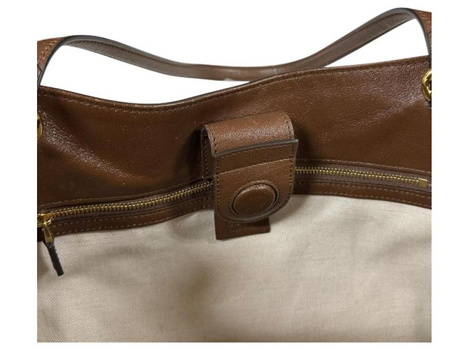 Borsa Tote Gucci Horsebit 1955 Marrone - vista 8