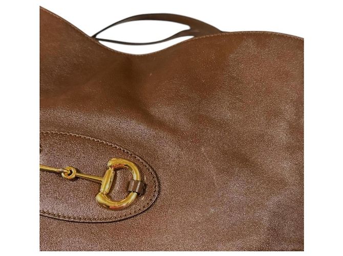 Borsa Tote Gucci Horsebit 1955 Marrone - vista 9