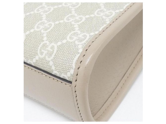 Gucci 671623 UULBT Borsa Bianco Beige - vista 3