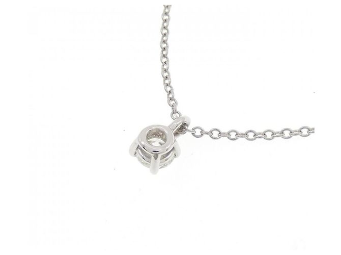 Tiffany & Co Tiffany Solitaire Halskette aus Platin mit Diamantanhänger - Ansicht 4