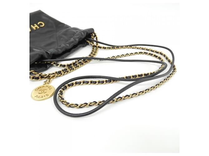 Mini borsa Chanel 22 Line Nero - vista 7