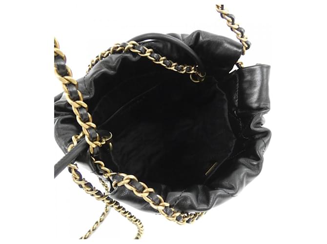 Mini borsa Chanel 22 Line Nero - vista 8