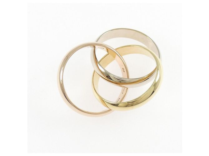 Anello Cartier Trinity in oro rosa bianco e giallo 18K - vista 3