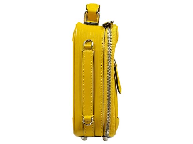 Mini borsa a tracolla Fendi Travel Giallo - vista 4