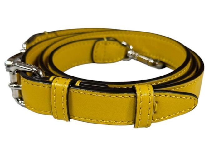 Mini borsa a tracolla Fendi Travel Giallo - vista 9