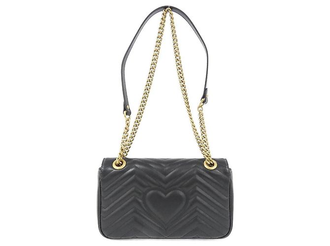Borsa a tracolla Gucci GG Marmont 443497 DTDIT Nero - vista 2