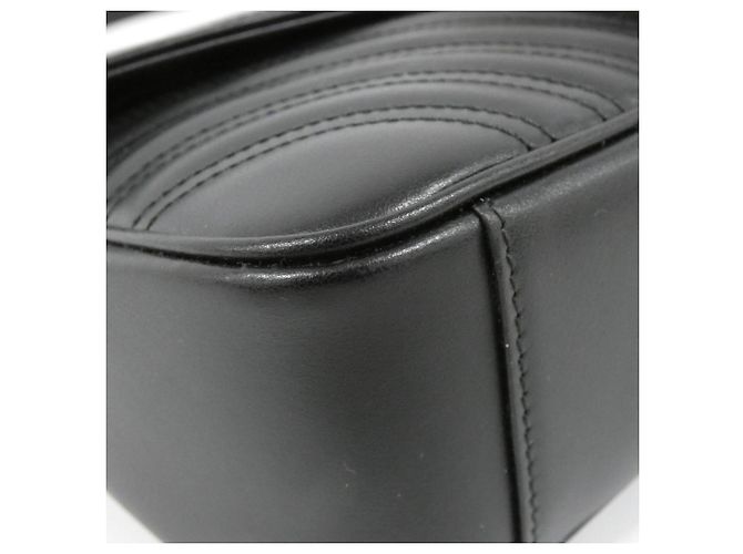 Borsa a tracolla Gucci GG Marmont 443497 DTDIT Nero - vista 3