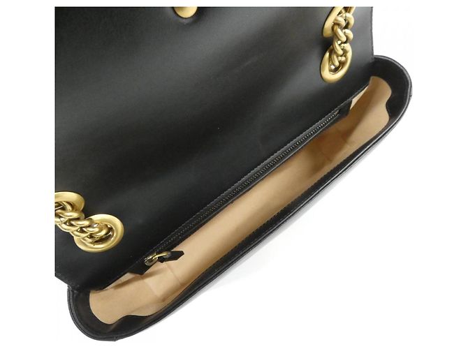 Borsa a tracolla Gucci GG Marmont 443497 DTDIT Nero - vista 7