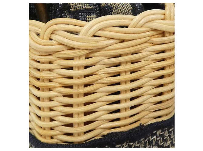 Borsa Christian Dior DIOR OBLIQUE Lady Mini Handbag Blu Multicolore - vista 7