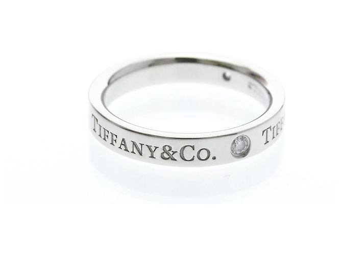 Tiffany & Co. Flacher Ring Platin Silber - Ansicht 4