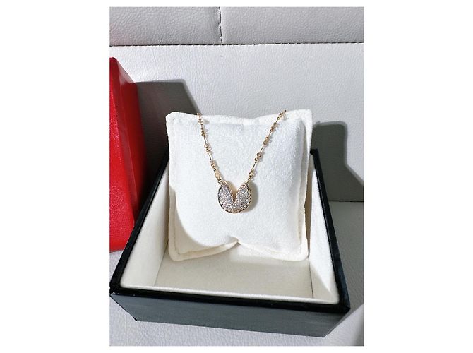 Autre Marque Collana Qeelin Xin Yen Lucky Cookie in Oro Rosa e Diamanti D'oro - vista 3