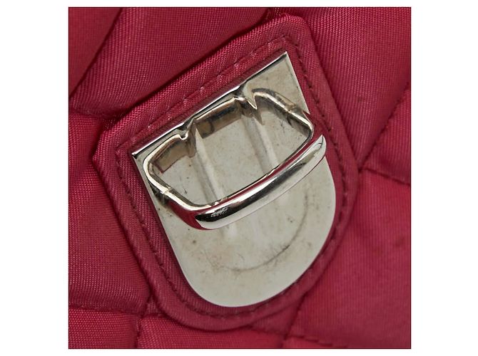 Sac bandoulière à chaîne matelassé Prada Tessuto Impunto Rose - vue 7