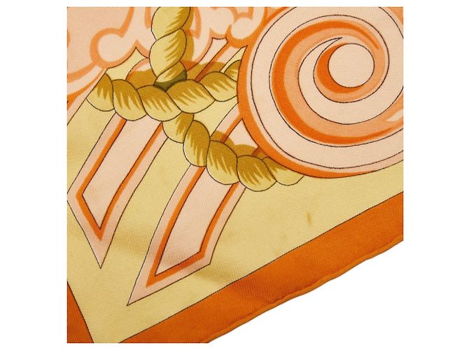 Hermès Sciarpa Hermes Carre 90 Tribord Bianco Beige - vista 3