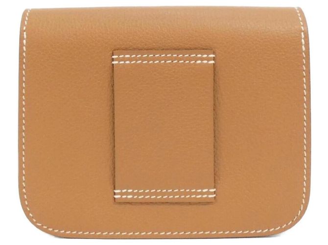 Hermès Monedero Hermes Constance Slim 082214CC Castaño Dorado - vista 2