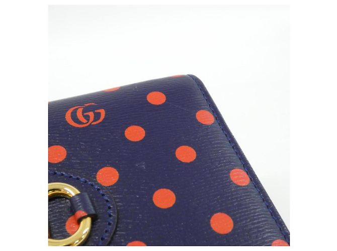 Portafoglio con catena Gucci Horsebit 1955 Rosso Blu - vista 4