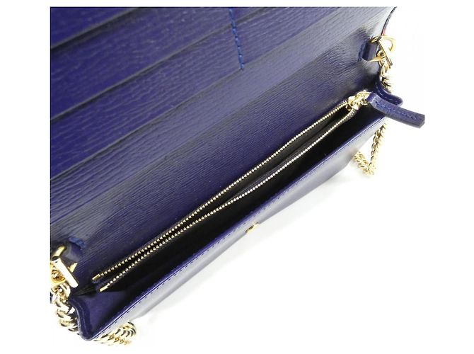 Portafoglio con catena Gucci Horsebit 1955 Rosso Blu - vista 9