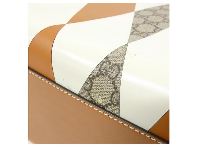 Gucci Diana Handbag GG Supreme Canvas and Leather Brown Beige - view 3