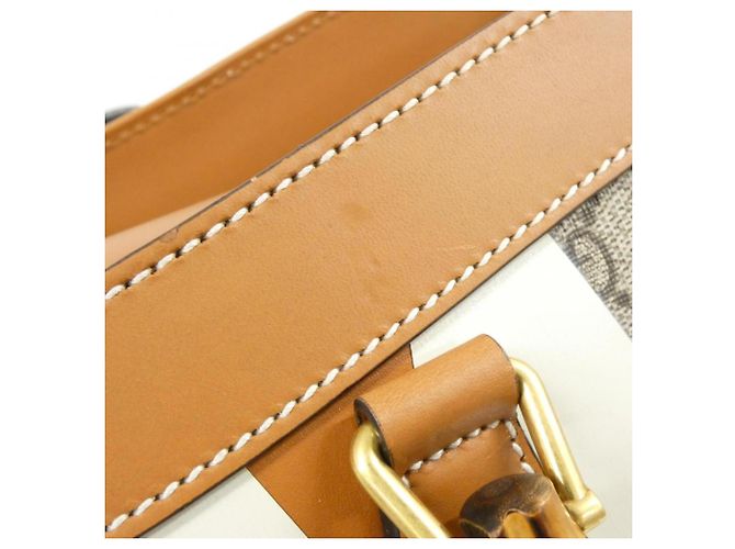 Gucci Diana Handbag GG Supreme Canvas and Leather Brown Beige - view 6