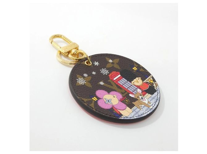 Portachiavi Illustrato Christmas Louis Vuitton Marrone - vista 3
