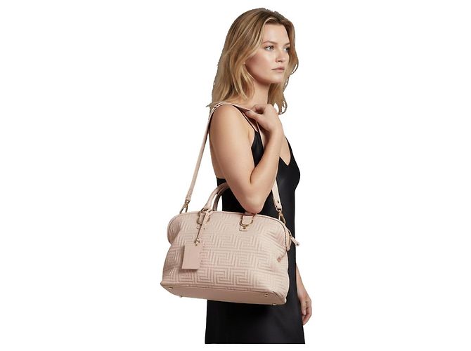 Gianni Versace Couture Borsa a mano in pelle motivo greca Beige - vista 2