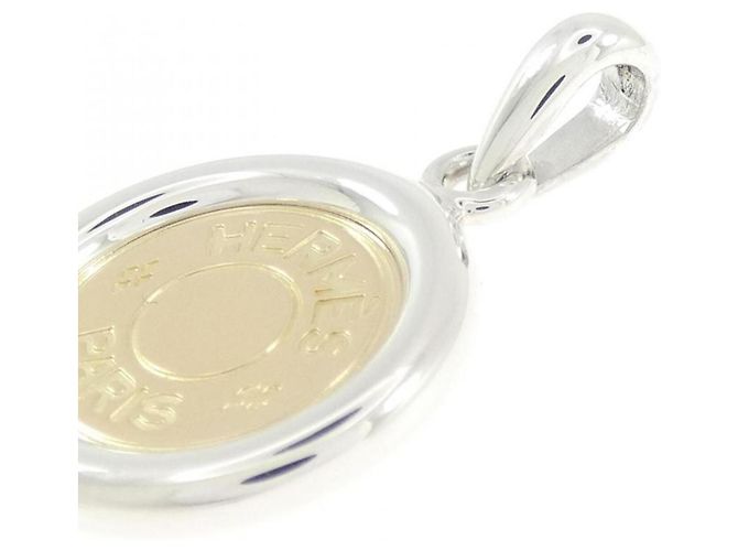 Collar con colgante Hermès Sellier Amarillo - vista 3
