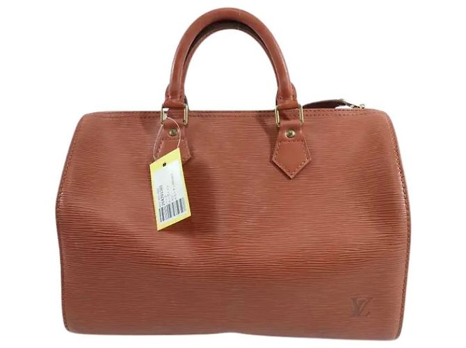 Borsa Louis Vuitton Speedy in pelle Epi 30 Arancione - vista 2