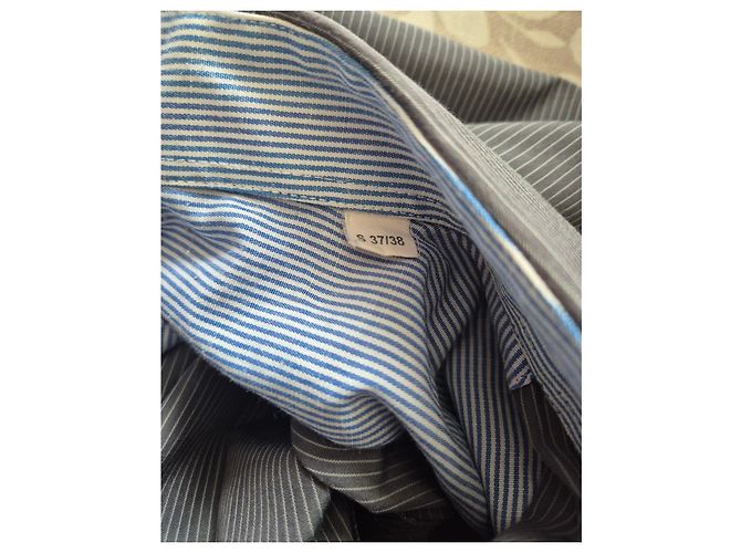Camicia Tommy Hilfiger Uomo a Righe Grigia - Maniche Corte Grigio - vista 5