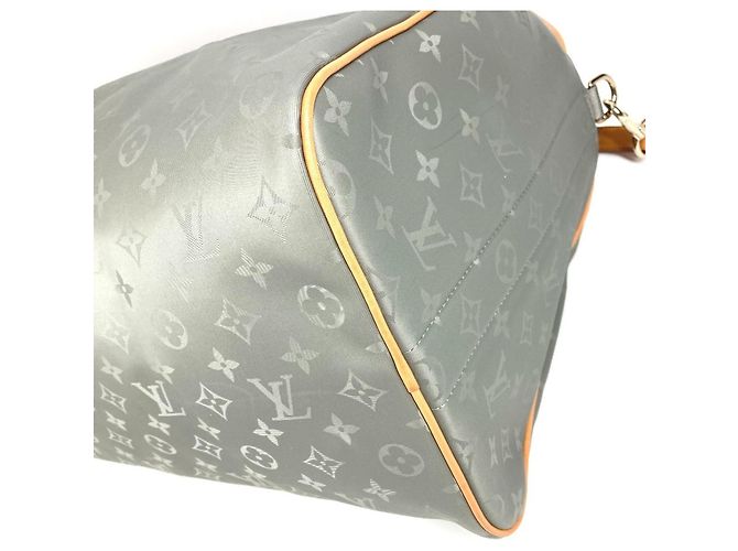 Louis Vuitton Monogram Titanium Keepall Bandoulière 50 Marrone - vista 6