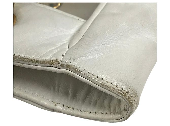 Borsa Tote a Spalla Chanel Vintage CC Coco Mark Logo Bianco - vista 11