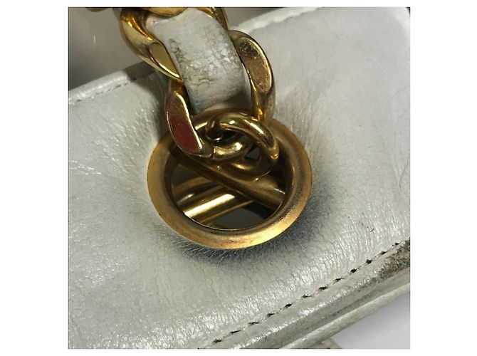 Borsa Tote a Spalla Chanel Vintage CC Coco Mark Logo Bianco - vista 8