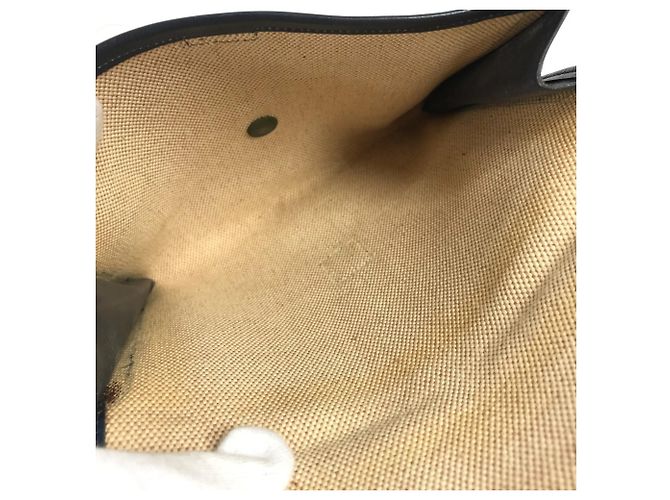 Hermès Hermes Vintage Sacoche Tasche Beige Marineblau - Ansicht 14