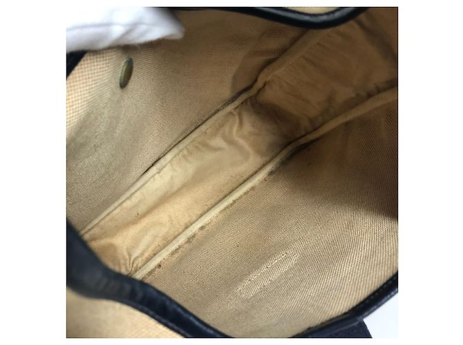 Hermès Hermes Vintage Sacoche Tasche Beige Marineblau - Ansicht 17