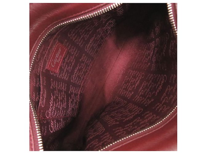 Borsa Cartier Cabochon in Pelle Bordeaux Bordò - vista 5