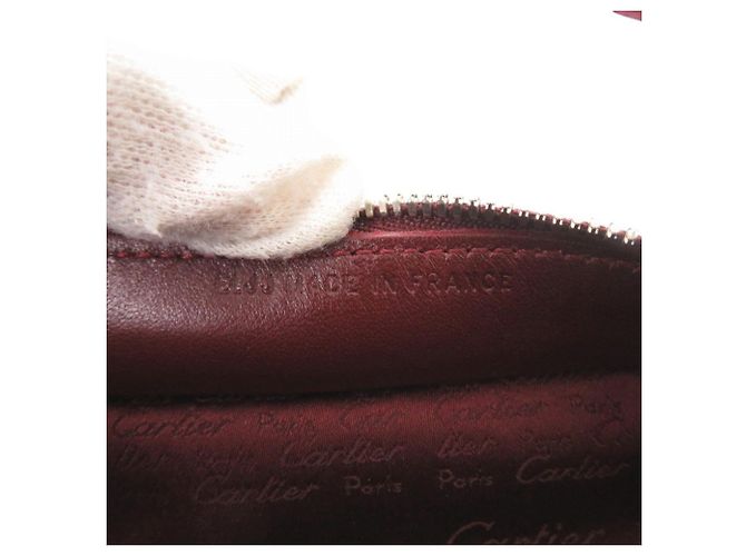 Borsa Cartier Cabochon in Pelle Bordeaux Bordò - vista 9