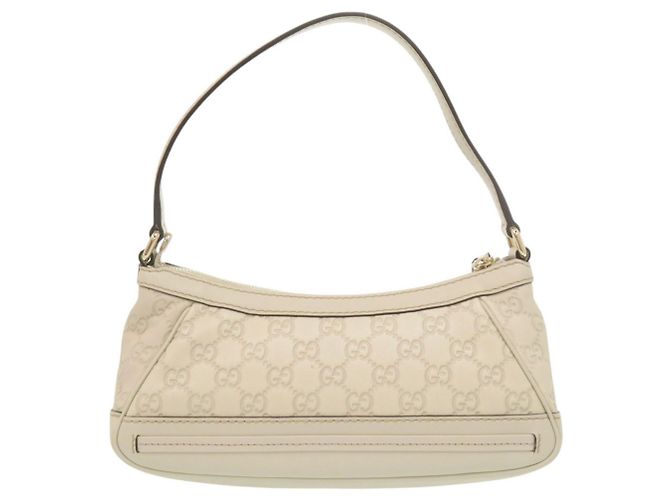 Borsa a tracolla in pelle Gucci Guccissima Bianco - vista 2