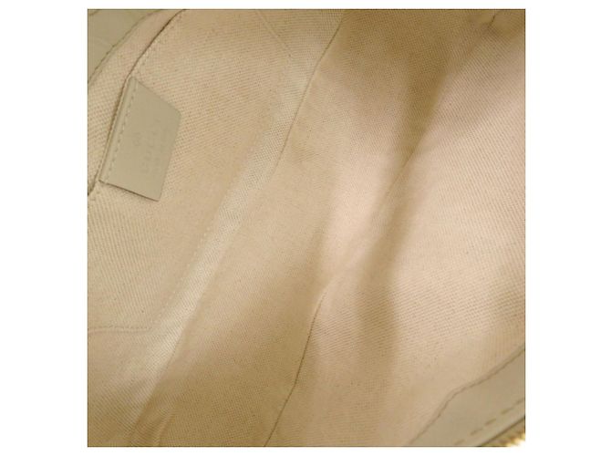 Borsa a tracolla in pelle Gucci Guccissima Bianco - vista 5