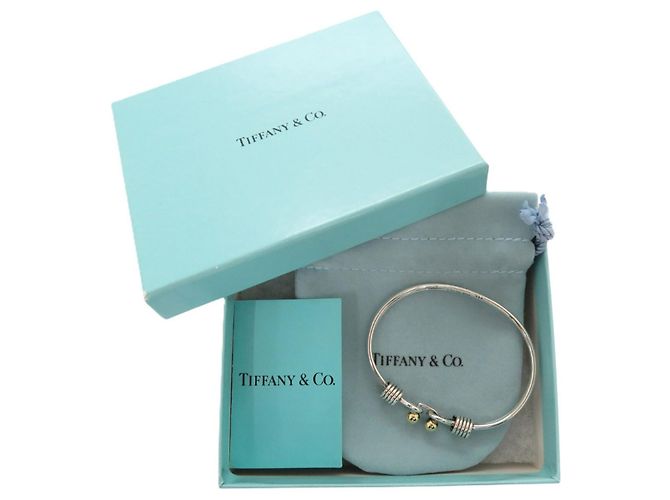 Tiffany & Co. Armreif mit Doppelhaken Silber Golden - Ansicht 2