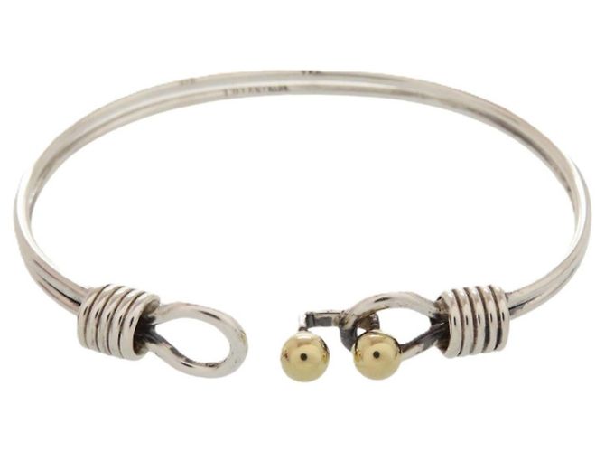 Tiffany & Co. Armreif mit Doppelhaken Silber Golden - Ansicht 4