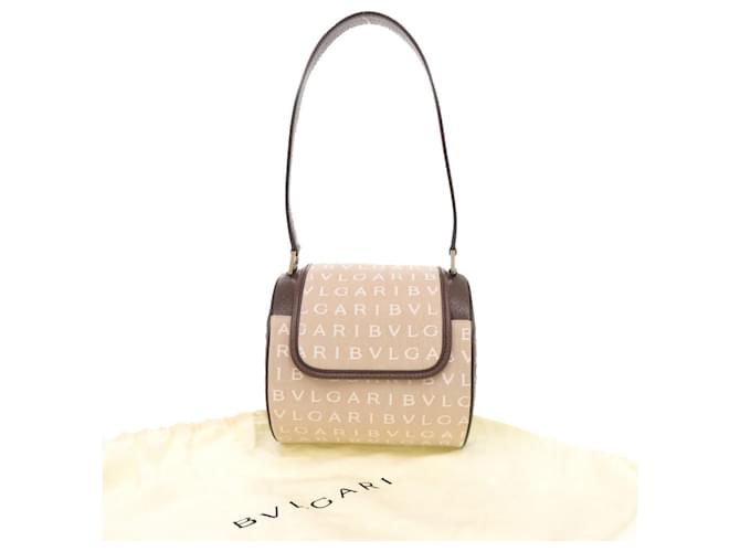 Bulgari Borsa Bvlgari B.zero1 Logomania Marrone Beige - vista 2
