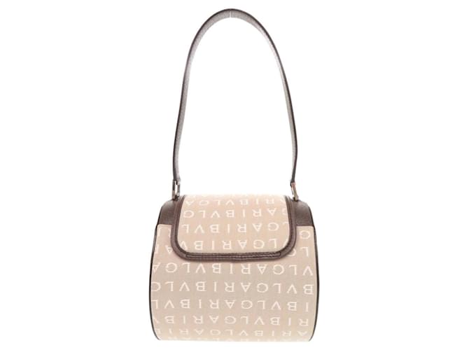 Bulgari Borsa Bvlgari B.zero1 Logomania Marrone Beige - vista 3