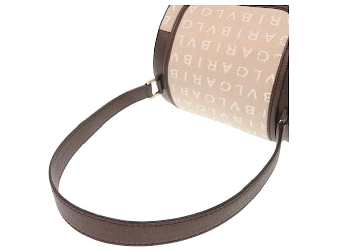 Bulgari Borsa Bvlgari B.zero1 Logomania Marrone Beige - vista 5