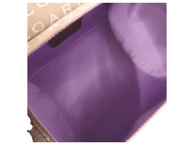 Bulgari Borsa Bvlgari B.zero1 Logomania Marrone Beige - vista 6