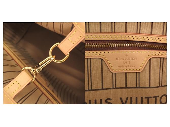 Borsa Louis Vuitton Neverfull GM Marrone Monogramma - vista 9