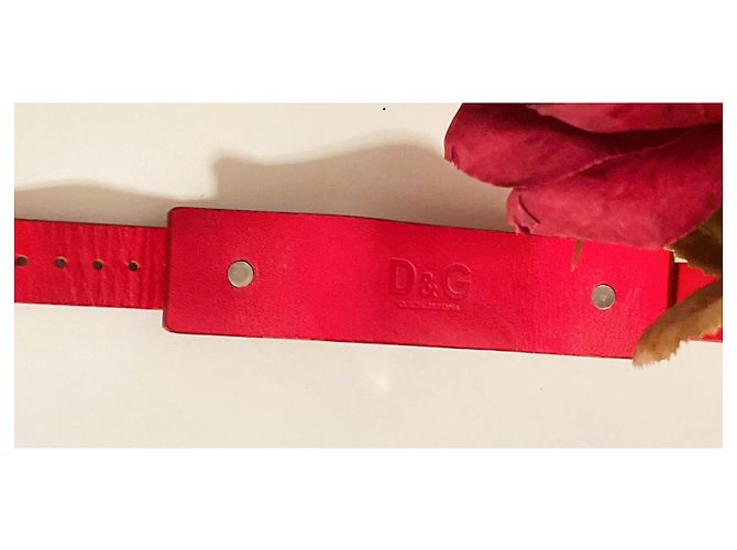 Parure Dolce & Gabbana Bracciale e Orecchini Pelle Rossa Rosso - vista 11