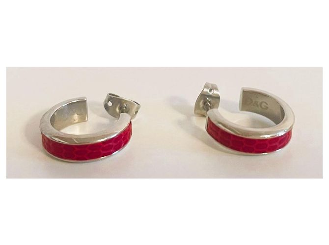 Parure Dolce & Gabbana Bracciale e Orecchini Pelle Rossa Rosso - vista 14