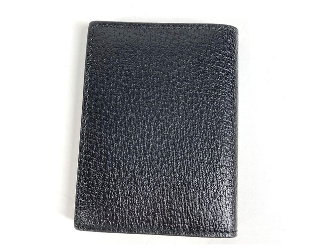Tarjetero de cuero negro Gucci GG Marmont - vista 2