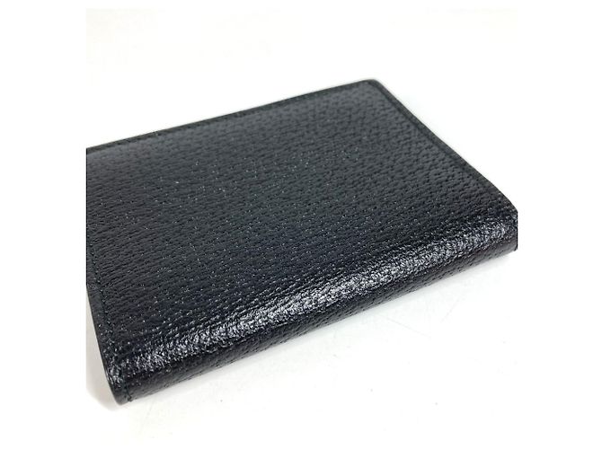 Tarjetero de cuero negro Gucci GG Marmont - vista 4