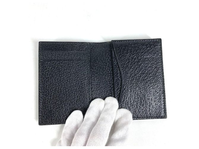 Tarjetero de cuero negro Gucci GG Marmont - vista 7