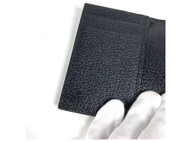 Tarjetero de cuero negro Gucci GG Marmont - vista 8