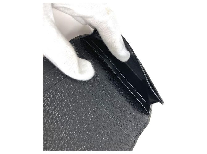 Tarjetero de cuero negro Gucci GG Marmont - vista 9